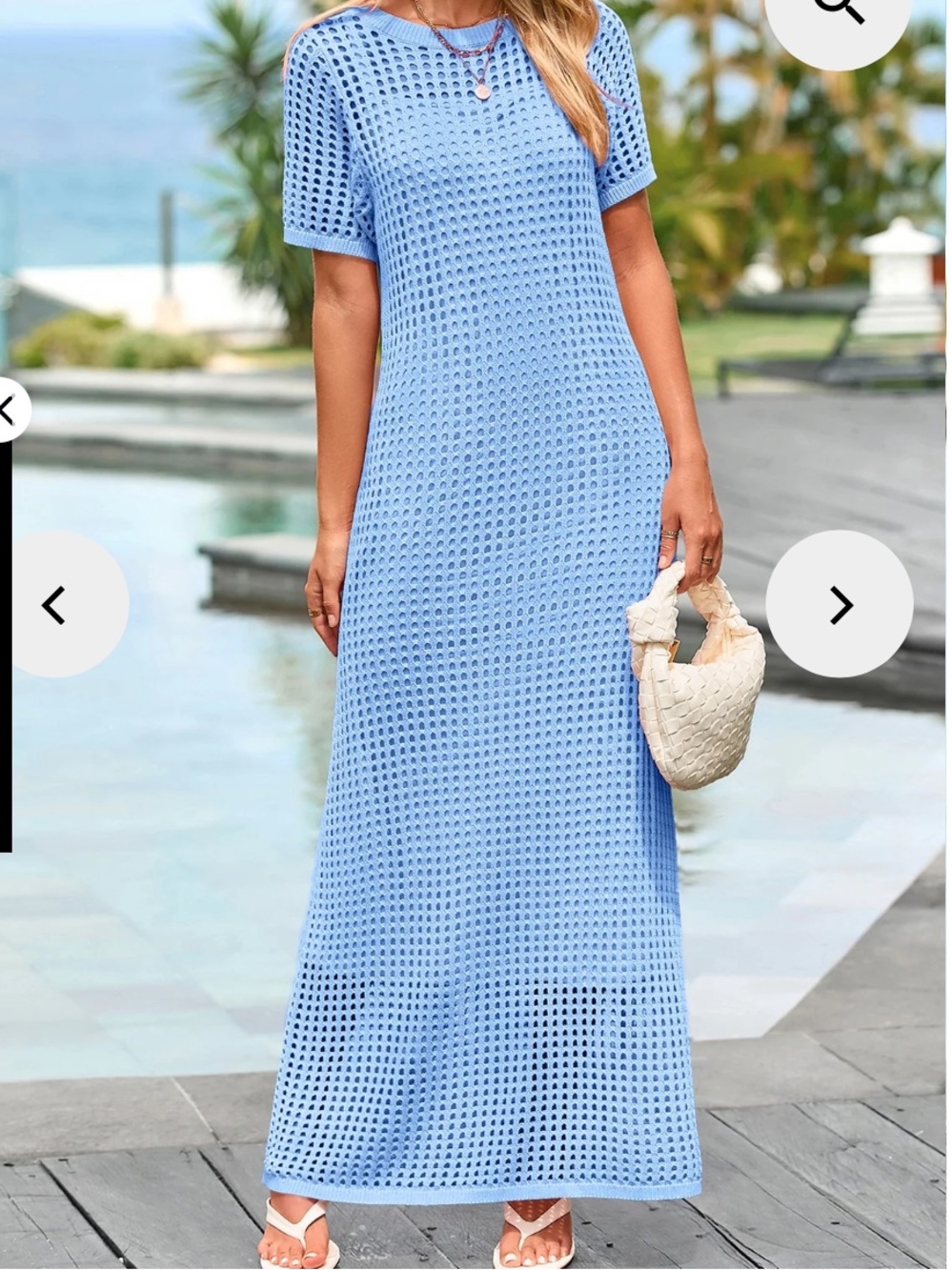 Pretty Garden Eyelet Blue Cover Up Dress